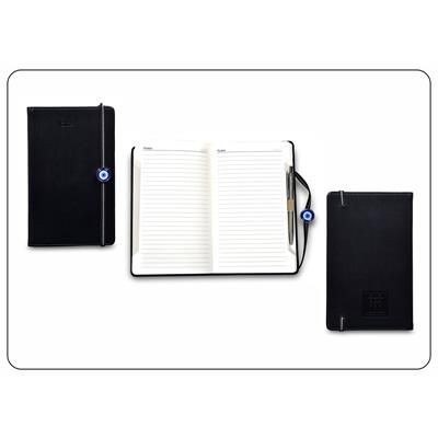 Picture of FAUX LEATHER A5 NOTE BOOK with Metal Ball Pen & Evil Eye Token.