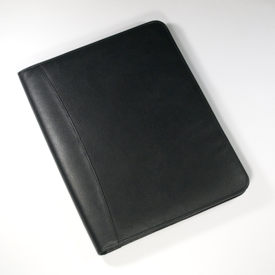 Picture of MELBOURNE A4 ZIP FOLDER IN BLACK.