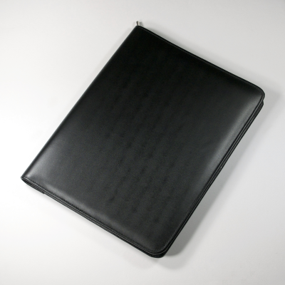 Picture of MALVERN A4 ZIP FOLDER IN BLACK.
