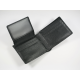 Picture of MELBOURNE NAPPA LEATHER TRAVEL TOILETRY WASH BAG in Black with Blue Trim
