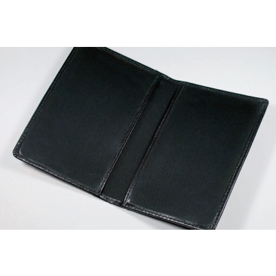 Picture of WARWICK GENUINE LEATHER PASSPORT WALLET in Black.