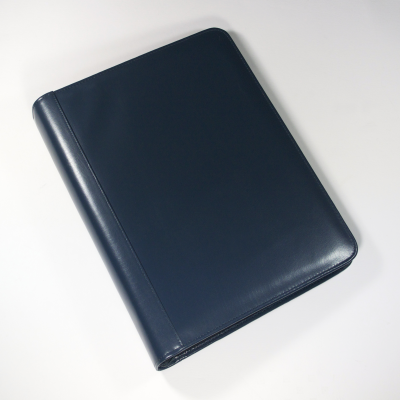 Picture of WARWICK A4 ZIP RING BINDER FOLDER IN NAVY.