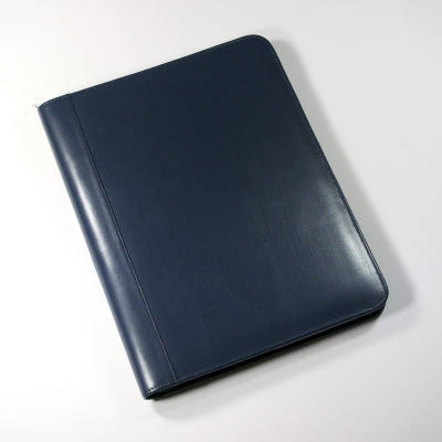 Picture of WARWICK A4 ZIP FOLDER IN NAVY.
