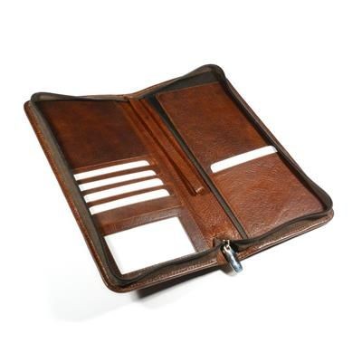 Picture of ASHBOURNE OIL PULL UP GENUINE LEATHER TRAVEL WALLET