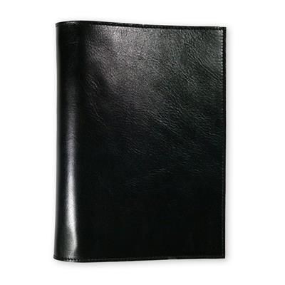 Picture of ECO VERDE GENUINE LEATHER NON-ZIPPED A4 RING BINDER in Black.
