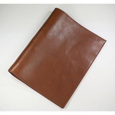 Picture of ECO VERDE GENUINE LEATHER NON-ZIPPED A4 RING BINDER in Tan
