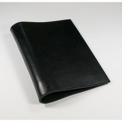 Picture of ECO VERDE GENUINE LEATHER NON-ZIPPED A5 RING BINDER in Black.