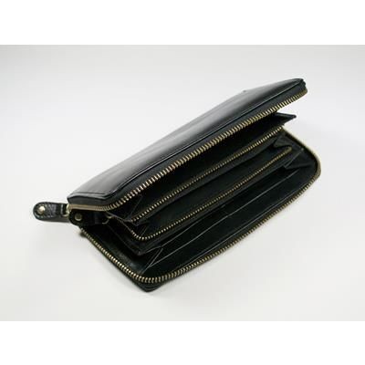 Picture of ECO VERDE GENUINE LEATHER LADIES PURSE in Black.