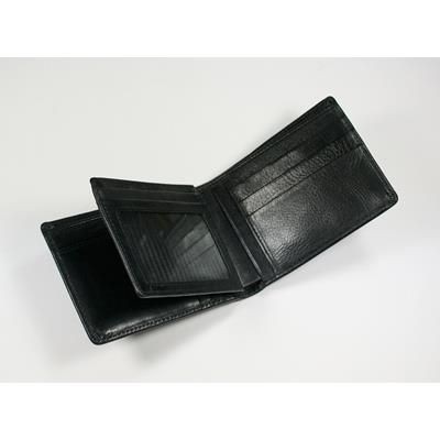 Picture of ECO VERDE SEMI VEG LEATHER BILLFOLD HIP WALLET in Black.