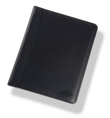 Picture of MELBOURNE NAPPA LEATHER A4 ZIP FOLDER in Black