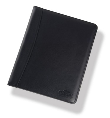 Picture of MELBOURNE NAPPA LEATHER A4 ZIP FOLDER in Black.