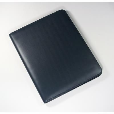 Picture of MALVERN GENUINE LEATHER A4 NON-ZIPPED FOLDER in Navy Blue