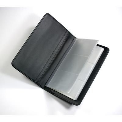 Picture of MELBOURNE NAPPA LEATHER BUSINESS CARD DESK FILE HOLDER in Black Nappa Leather