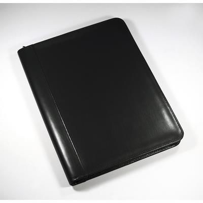 Picture of WARWICK GENUINE LEATHER A4 ZIP CALCULATOR FOLDER in Black.