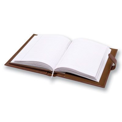 Picture of WARWICK GENUINE LEATHER A5 BOOK COVER in Tan.