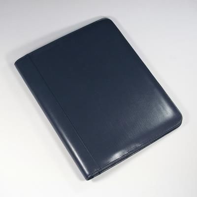 Picture of WARWICK GENUINE LEATHER A4 NON-ZIPPED FOLDER in Navy Blue.