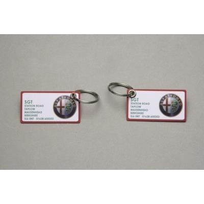 Picture of PRINTED PLASTIC CARD KEYRING.