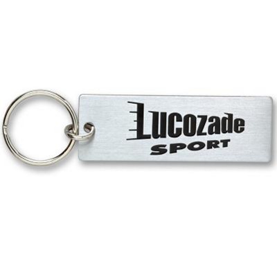 Picture of SILVER STAINLESS STEEL METAL KEYRING with Embossed Logo.