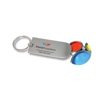 Picture of STAINLESS STEEL PAINT LID LIFTER METAL KEYRING with Curve End.