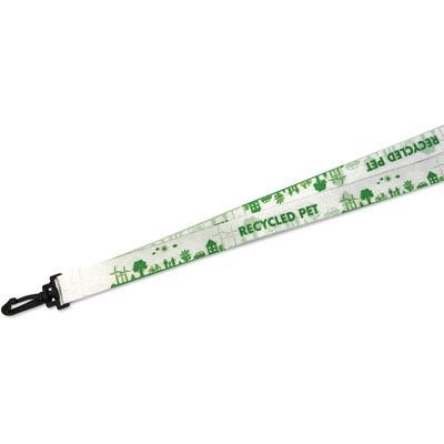 R-PET HEAT TRANSFER LANYARD.