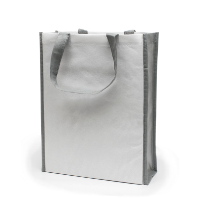 Picture of OXFORD – TOTE BAG with Bottom & Side Folding in White & Grey