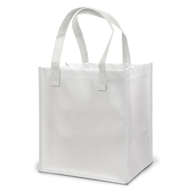 Picture of BERGAMO – TOTE BAG with Bottom & Side Folding in White