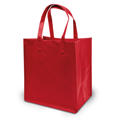 Picture of BERGAMO – TOTE BAG with Bottom & Side Folding in Red