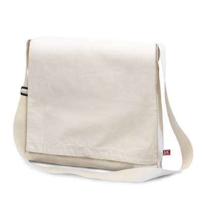 Picture of FARO – CANVAS SHOULDER BAG with Flap & Adjustable Shoulder Strap in Ecru