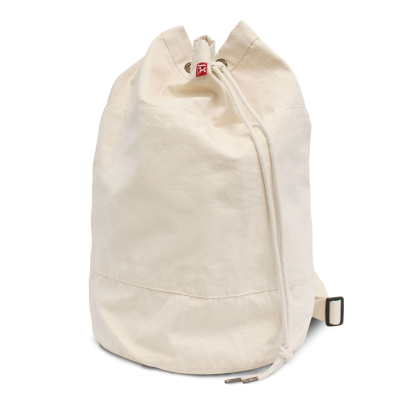 Picture of CORFU – CANVAS BACKPACK RUCKSACK with Drawstring Closure & Adjustable Shoulder Strap in Ecru