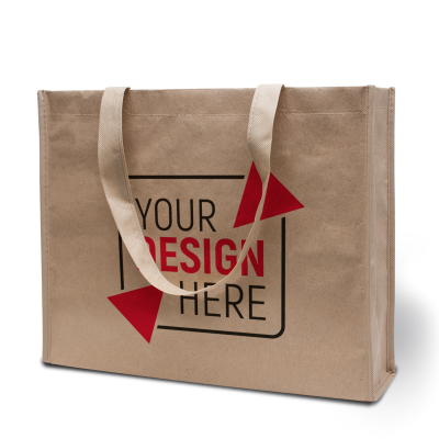 Picture of PORTO – LARGE CAPACITY BAG MADE OF KRAFT PAPER AND PP NON-WOVEN in Sand
