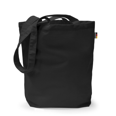 Picture of LEIPZIG – COTTON BAG with Long Handles & Bottom Gusset, Made in Germany in Black