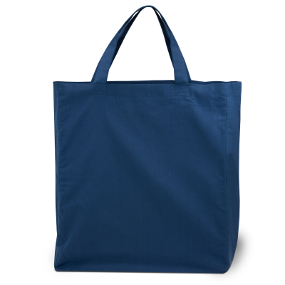 Picture of SHANGHAI – COTTON BAG with Bottom- & Sidefold in Marine