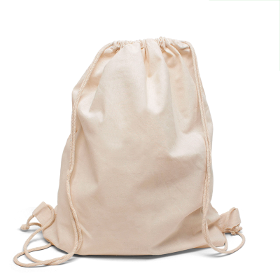 Picture of BOSTON – COTTON BACKPACK RUCKSACK with Drawstring Closure in Ecru