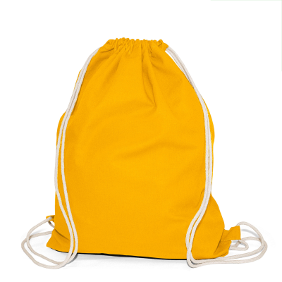 Picture of BOSTON – COTTON BACKPACK RUCKSACK with Drawstring Closure in Yellow