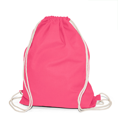 Picture of BOSTON – COTTON BACKPACK RUCKSACK with Drawstring Closure in Magenta