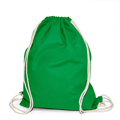 Picture of BOSTON – COTTON BACKPACK RUCKSACK with Drawstring Closure in Grass Green