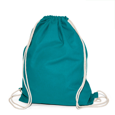 Picture of BOSTON – COTTON BACKPACK RUCKSACK with Drawstring Closure in Petrol