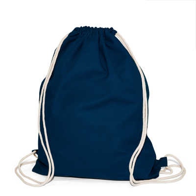 Picture of BOSTON – COTTON BACKPACK RUCKSACK with Drawstring Closure in Marine