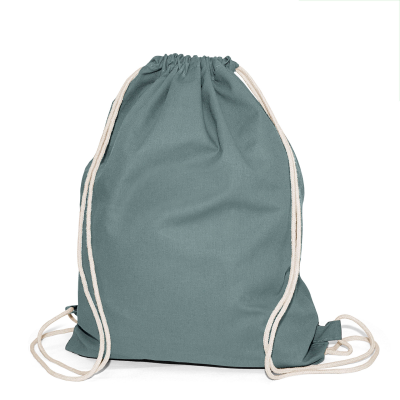 Picture of BOSTON – COTTON BACKPACK RUCKSACK with Drawstring Closure in Grey
