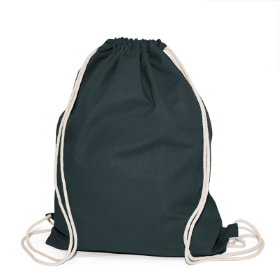 Picture of BOSTON – COTTON BACKPACK RUCKSACK with Drawstring Closure in Anthracite Grey