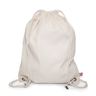 Picture of DURBAN – COTTON CANVAS BACKPACK RUCKSACK with Drawstring Closure in Ecru