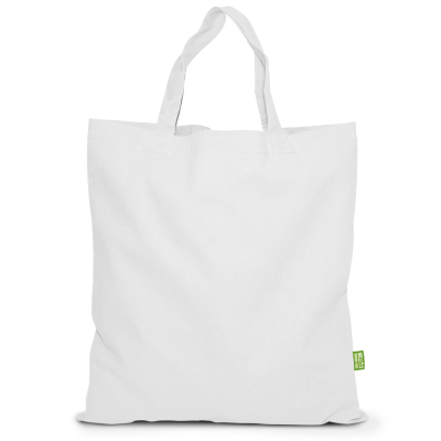 Picture of DARWIN – ORGANIC COTTON TOTE BAG with Short Handles in White