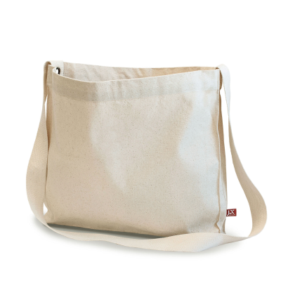 Picture of BILBAO – CANVAS SHOULDER BAG with Woven Strap & Metal Eyelet in Ecru
