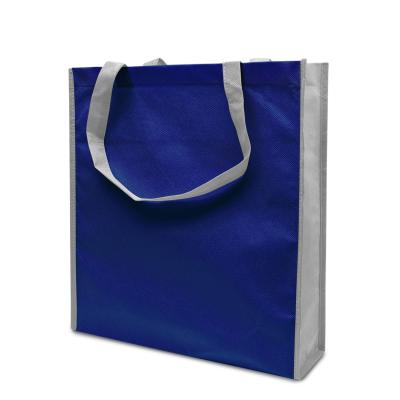 Picture of LISBOA – TOTE BAG with Bottom & Side Folding in Marine & Grey