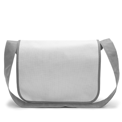 Picture of FRANKFURT – COLLEGE BAG with Shoulder Strap in White & Grey
