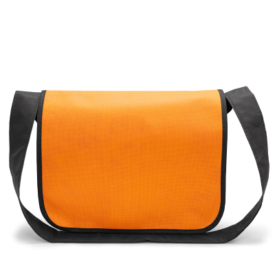 Picture of FRANKFURT – COLLEGE BAG with Shoulder Strap in Orange & Black