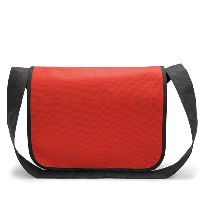 Picture of FRANKFURT – COLLEGE BAG with Shoulder Strap in Red & Black