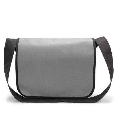 Picture of FRANKFURT – COLLEGE BAG with Shoulder Strap in Grey & Black