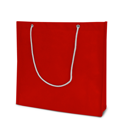 Picture of MILANO – TOTE BAG with Silver Cord Handles in Red