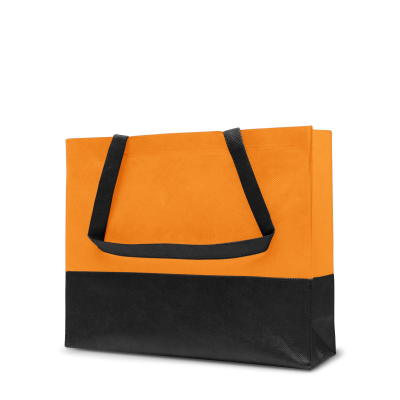 Picture of ROMA – TOTE BAG with Bottom & Side Folding in Orange & Black